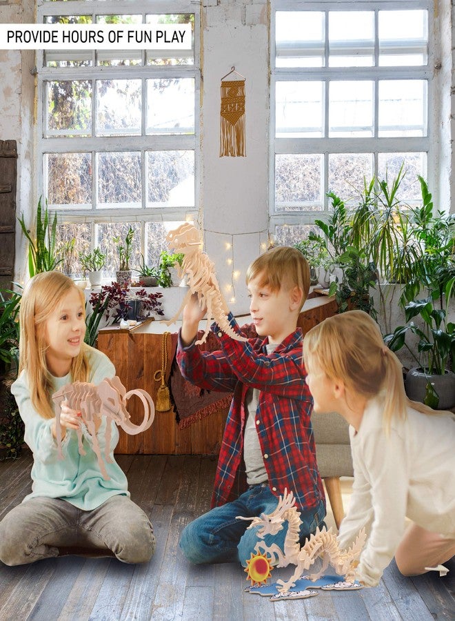 Puzzled 3D Puzzle Woolly Mammoth Wood Craft Construction Model Kit, Fun Unique & Educational DIY Wooden Toy Assemble Model Unfinished Crafting Hobby Puzzle to Build & Paint for Decoration 19pc Pack - Image 4